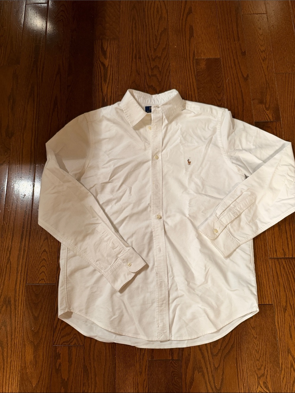 Ralph lauren polo White Long-Sleeve Button-Down Shirt - Classic Oxford boys XL